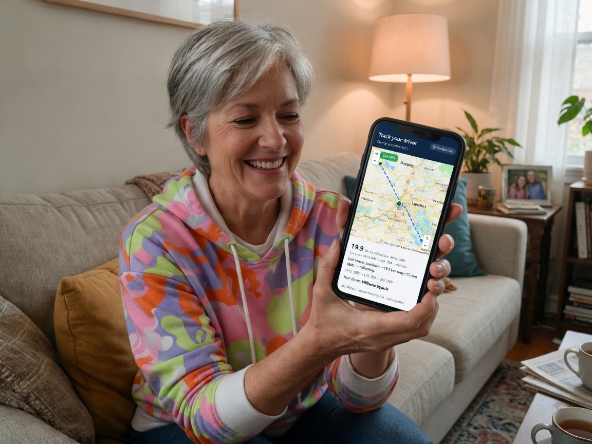 Live GPS map tracking a JKE Motors delivery