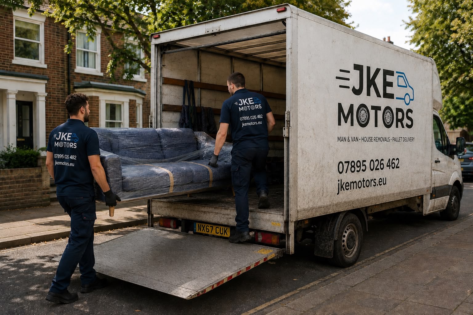 JKE Motors crew — Sofa carry