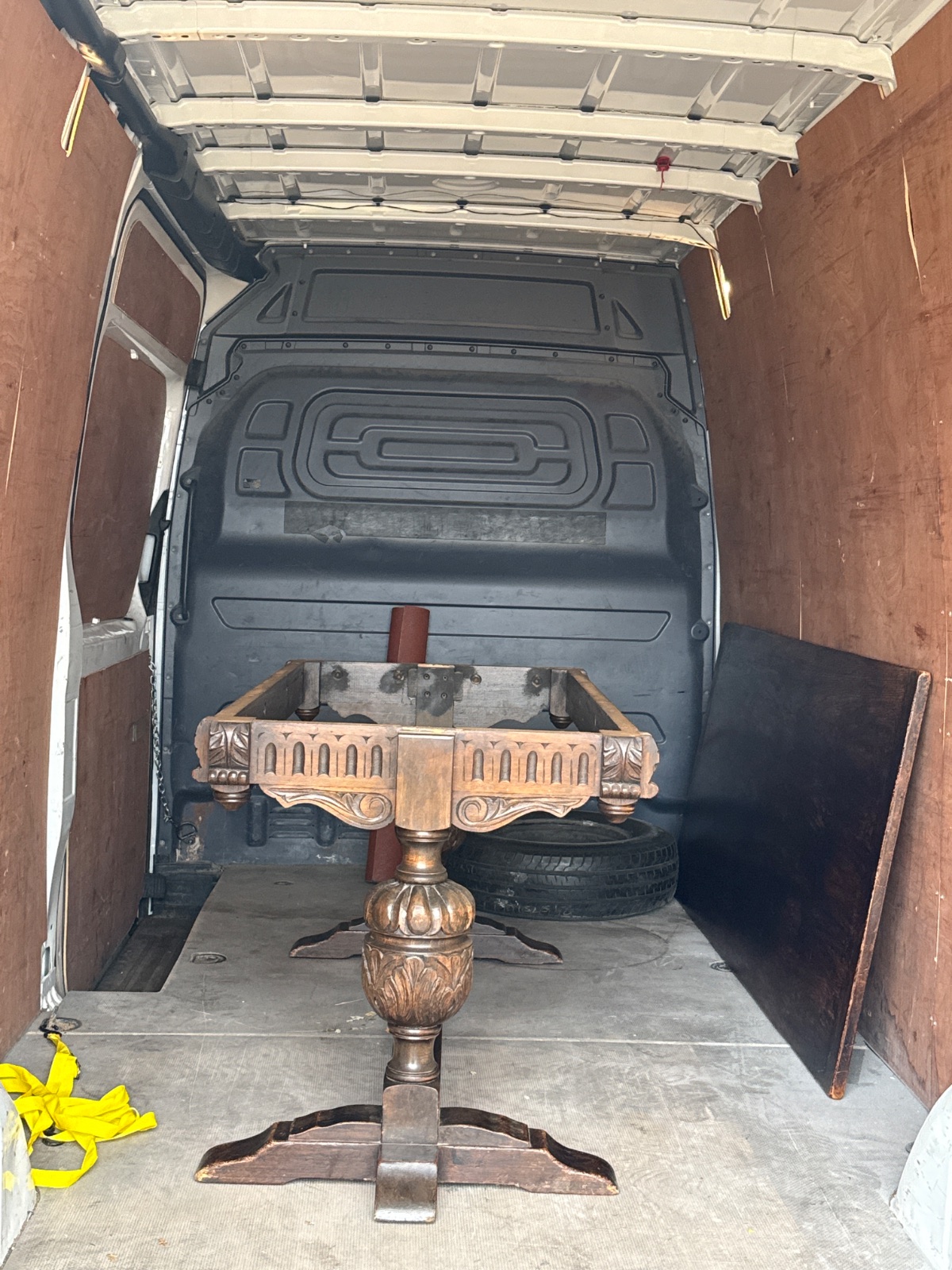 JKE Motors driver photograph at collection — 6 Seater Dining Table, job JKE-519674